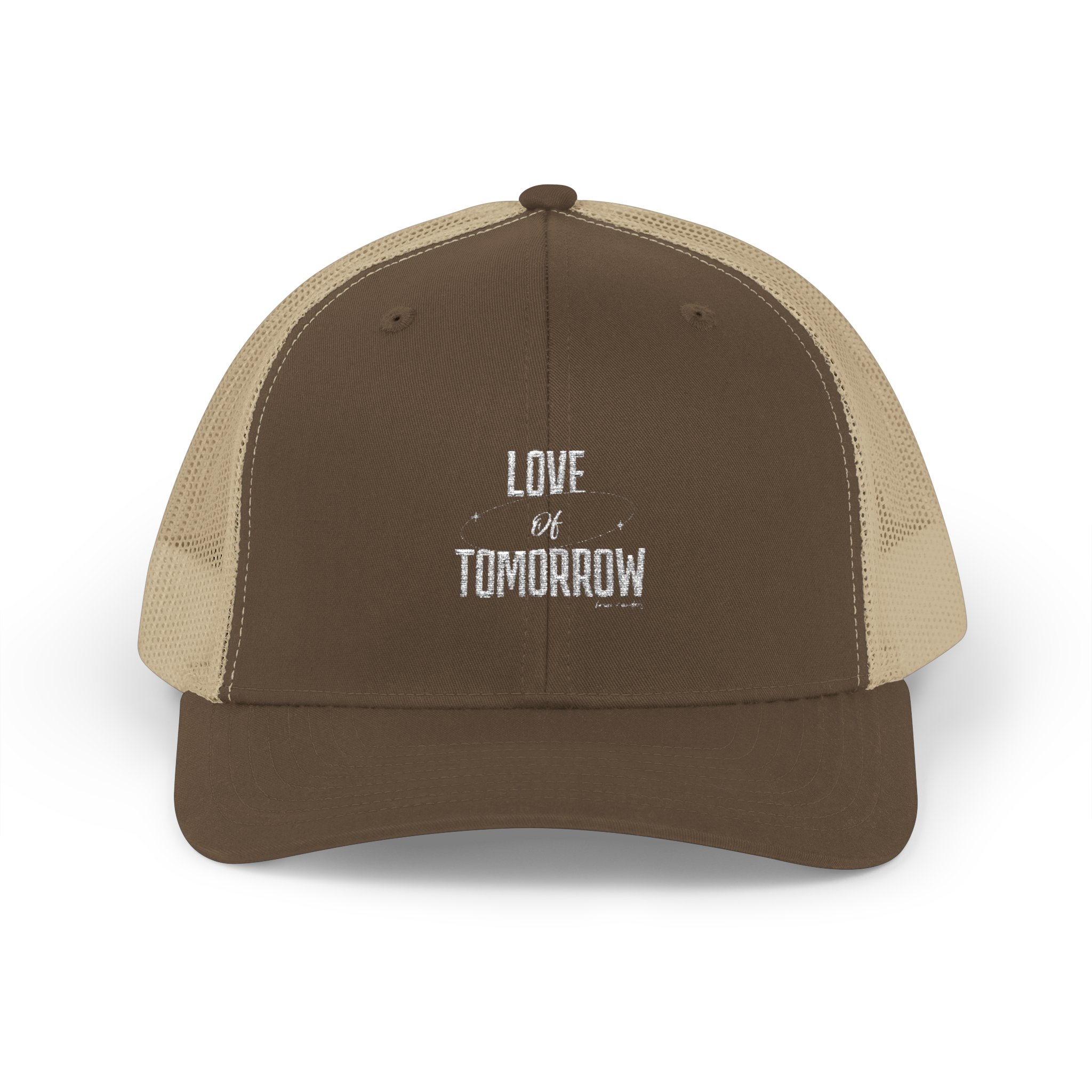 Love of Tomorrow Trucker Cap — Vintage Script Snapback Hat